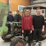 Die vier angehenden Landmaschinenmechatroniker und ihr Projekt