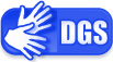 Icon der Deutschen Gebärdensprache mit Link auf die Infoseite der Gebärdensprache