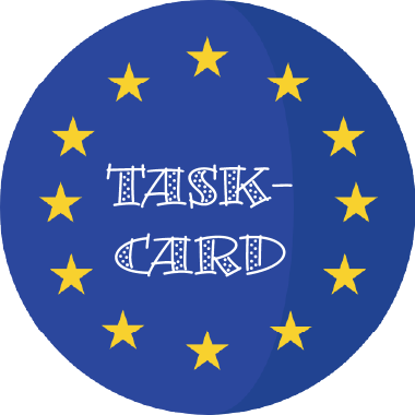 Europa Kreis mit 12 Sternen und dem Taskcard-Eintrag