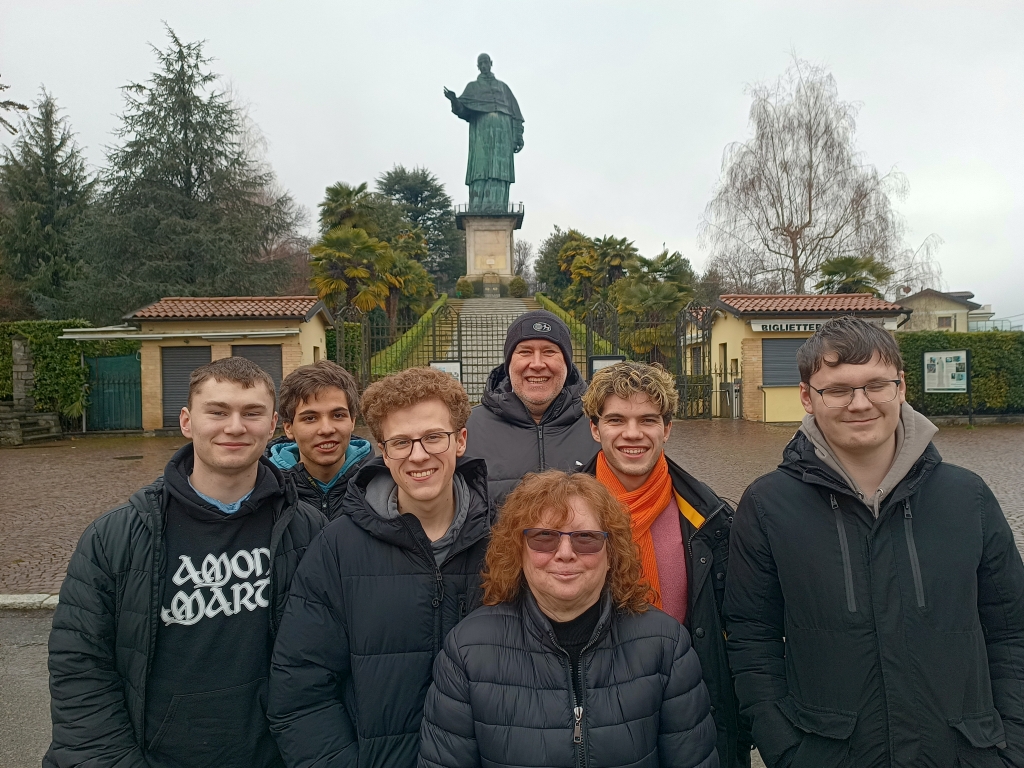 Die Erasmus-Teilnehmer aus Bad Mergentheim mit Dolmetscherin Sylvia
