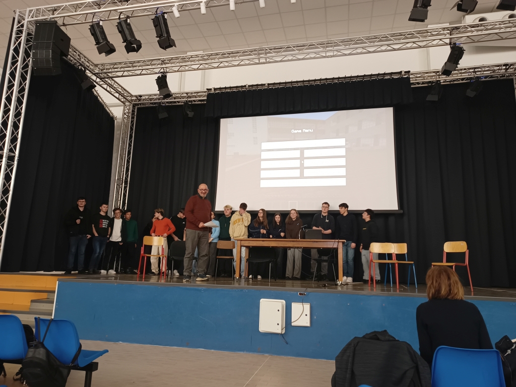 Projektvorstellung im Auditorium der Leonardo di Vinci Schule