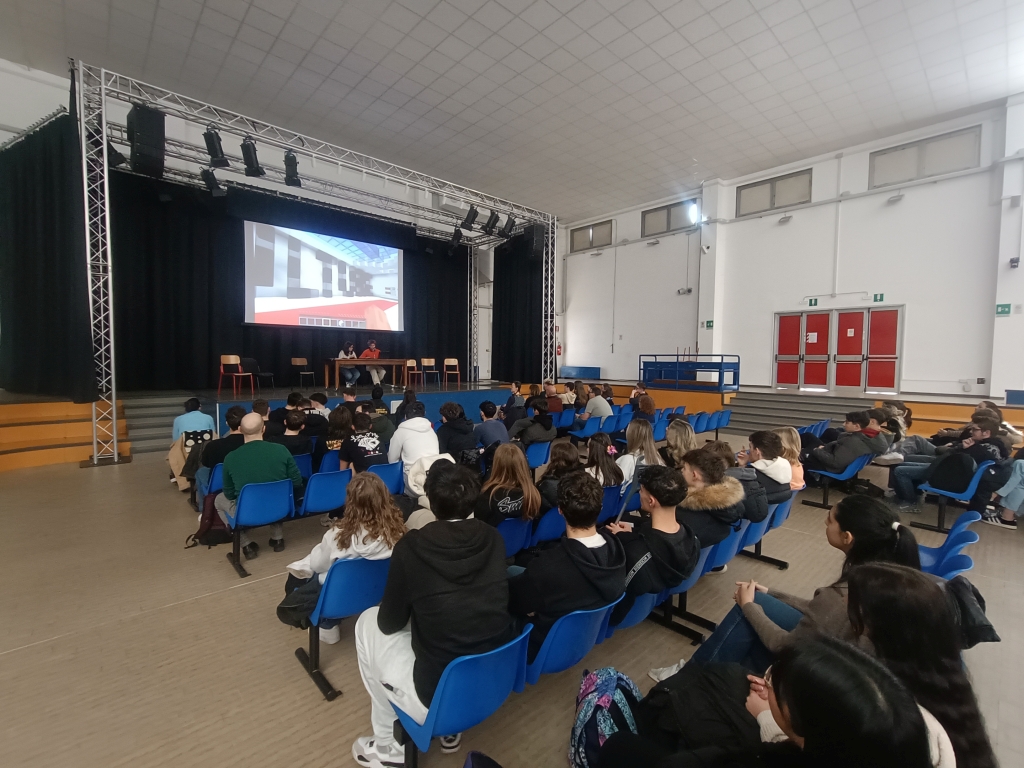 Projektvorstellung im Auditorium der Leonardo di Vinci Schule