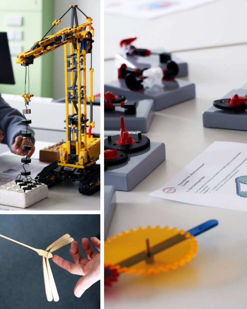 Technikmodelle mit Zahnrädern