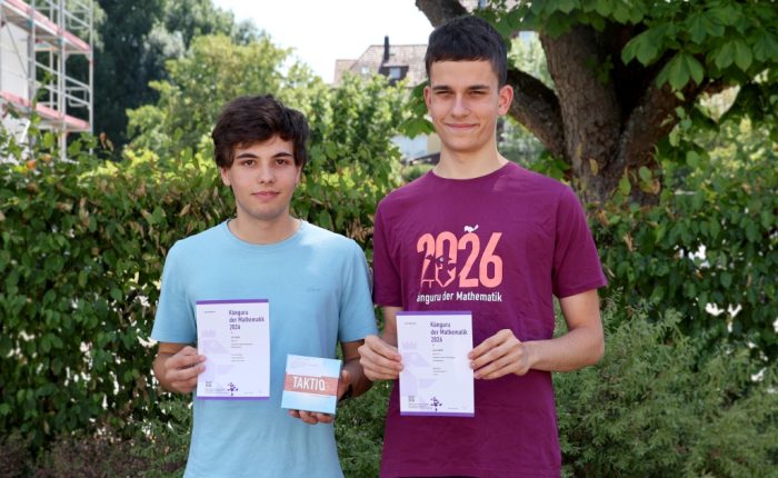 Jan Heink und Luca Keller, die Gewinner des Känguru-Wettbewerbs 2026